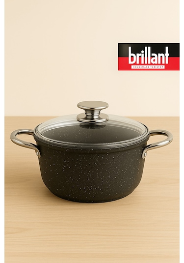 Srone Bio Granit Tencere Derin 20 Cm Antrasit Antrasit