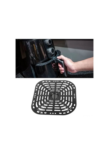 Tenfowee 304 Paslanmaz Çelik Hava Fritözü Grill Panosu, 24x23cm, Fda Onaylı, Yemek Dereceli, Taban Kaplama, El Tuttuğu İle, Bpasız, Fritöz Aksesuarı Diğer