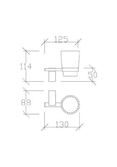 Tema Premium Serisi Banyo Diş Fırçalık Krom Paslanmaz.