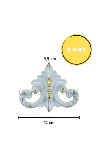 Diecor Dekoratif Polimer Mobilya, Duvar Ve Tavan Motifi Sarı Beyaz 12 Cm Model:xa47