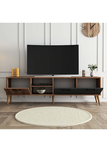 1581 Exxen 180 Cm Ahşap Ayaklı Tv Ünitesi