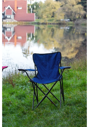 Exent Rejisör Katlanır Çantalı Piknik, Plaj, Balıkçı, Kamp Sandalyesi 4'lü - Lacivert