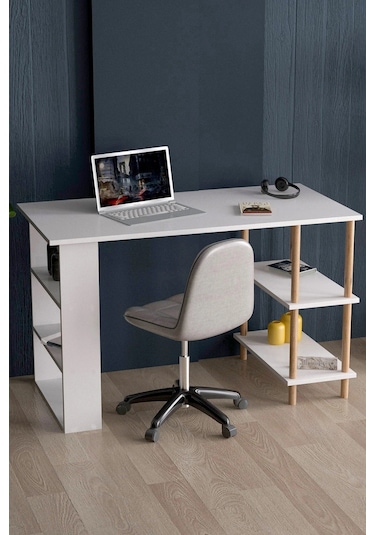 Intergo Çalışma - Bilgisayar - Ofis - Ders Masası 4 Raflı