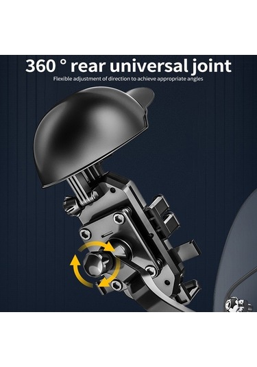 Bisiklet Ve Motosiklet İçin 7.4''e Kadar Akıllı Telefon Tutucu - Siyah Abs