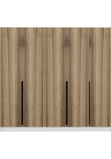 Minar Kale 210 Cm 5 Kapaklı 3b Raf Portmanto Beyaz Dore Plus