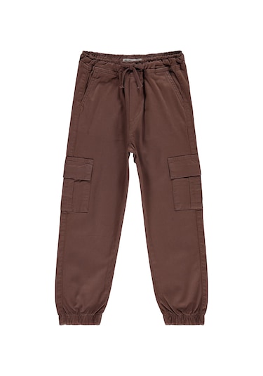 Civil Boys Bel Paça Lastikli Kargo Cepli 6-9 Yaş Pantolon - Kahverengi Açık-kahverengi