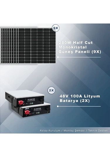 Matech 12 KW Solar Paket Sistem 12000W/gün