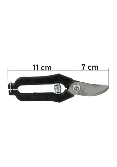 Göcen Narenciye Üzüm Bağ Budama Makası Eğri Uçlu 18 Cm Siyah