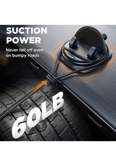 Trendooze Sones Joyroom Jr-zs354 360 Derece Dönebilen Kontrol Paneli Araç Telefonu Tutucu Siyah Oa Siyah