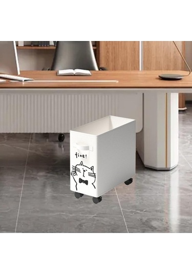 Trendooze Masa Altı Yardımcı Arabası, Beyaz, Pratik Mutfak/yatak Odası Beyaz