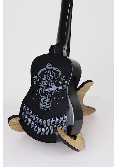 beyaz renk havana ukulele akor cetveli tablosu stickeri etiketi
