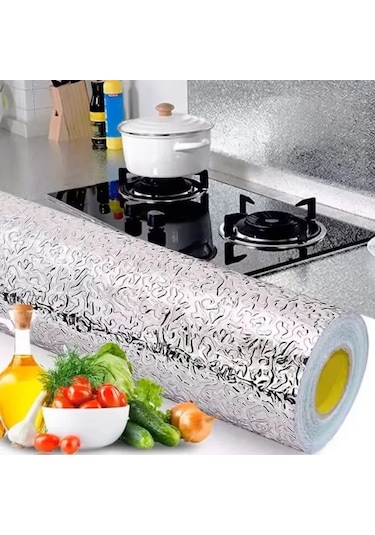 Yapışkanlı Mutfak Folyo Gümüş 40 Cm X 10 M