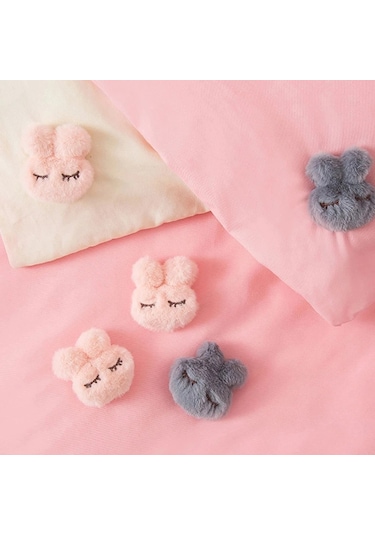 Gri Kalp Şekli-peluş Tavşan Pençesi 4 Adet Çarşaf Kapak Yorgan Tutucu Askıları Jartiyer Örtüsü Çarşaf Kaymaz Ev Gereçleri 47127312