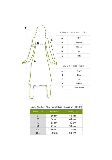 Jüpon Şile Bezi Mini Pamuk Kısa Etek Astarı Diz Boyu Kadın Jipon (484739913)
