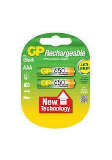 GP 650 Mah Ni-mh Şarjlı İnce Kalem Pil 2'li