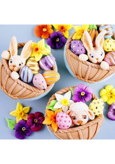 Duangduang Paskalya Tavşanı Silikon Yumurta Çikolatalı Kek Sabun Kalıbı Pişirme Kek Tepsisi Kalıbı