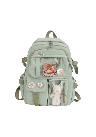 Dake 2022 Kadın Sırt Çantaları Su Geçirmez Naylon Okul Sırt Çantası Fonıı0 Açık Yeşil