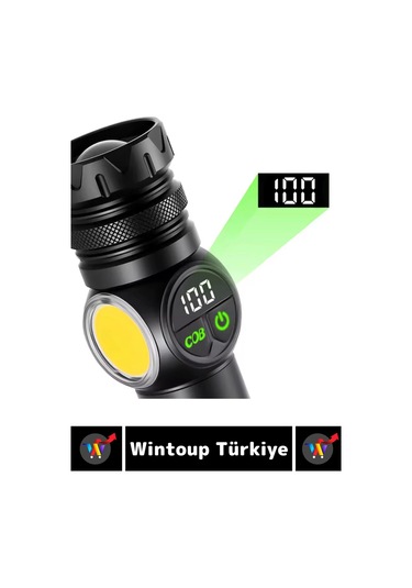 Premium Kamp Avcı Deprem Balıkçı Güvenlik 9 Modlu Uzun Mesafeli Güçlü Işık Şarjlı El Feneri Çok Renkli