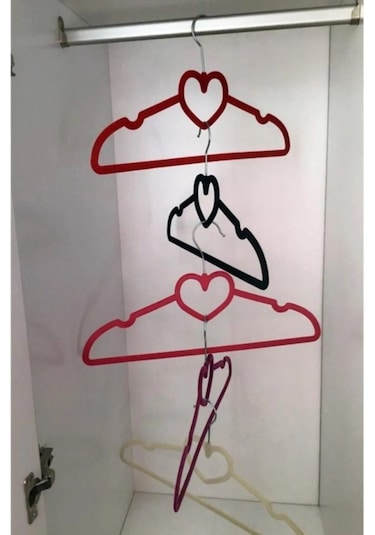 10 Adet Premium Kadife Pantolon Elbise Askısı Yüksek Kalite Siyah Mh01 Siyah