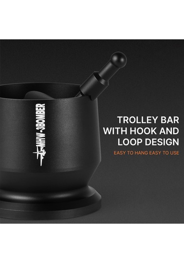 Teltree Mhw-3bomber 304 Paslanmaz Çelik Kahve Tozu Toplayıcı, 51-54mm Portafiltre Uyumlu, Sökülebilir Kahve Değirmeni Aksesuarı, 3 Parça Set Siyah