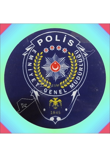 Polis Araç Stikiri Çok Renkli