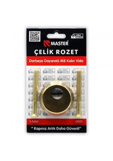 Kalın Vidalı Çelik Rozet mcr-08 sarı Sarı-Altın