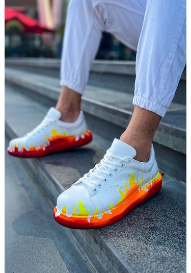 Ch254 Cbt Pittura Erkek Ayakkabı 535 Kırmızı Alev Çok Renkli