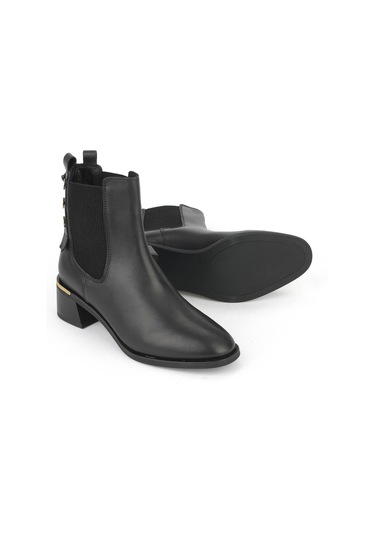 Ziya, Kadın Hakiki Deri Bot 1531050z26103552k Siyah 1531050z26103552k 000 Siyah