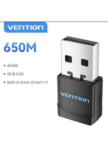 Vention Wifi Adaptörü 5ghz 433mbps/2.4ghz 133mbps Çift Bant