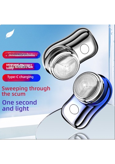 Mini Elektrikli Tıraş Makinesi, Taşınabilir, Su Geçirmez Mavi1