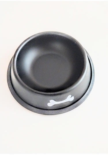 Çelik Mama Kabı Siyah 8 Oz