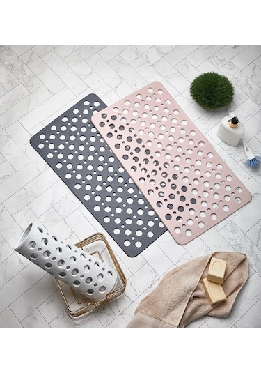 Reis Home Bubble Banyo Paspası Kaymaz Tabanlı Duş Matı Dikdörtgen Çok Renkli