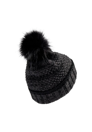 Deer Hunter Deerhunter Lady Knitted Ponponlu Siyah Kadın Bere Siyah
