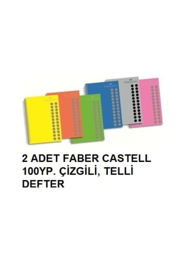 100yp. Çizgili 2 Adet Sipralli Defter