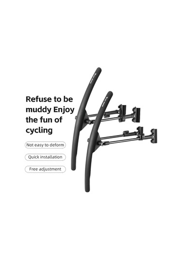 West Bıkıng Yp0714032 Yol Bisikleti Çamurluk Ayarlanabilir Pp Çamurluk - Ön Çamurluk Siyah