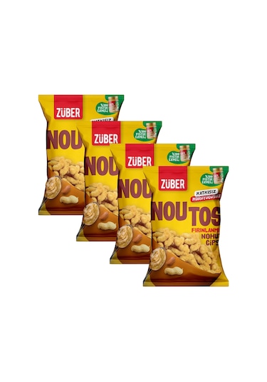 Züber Noutos Nohut Cipsi 55 Gr Fıstık Ezmeli X 4 Adet