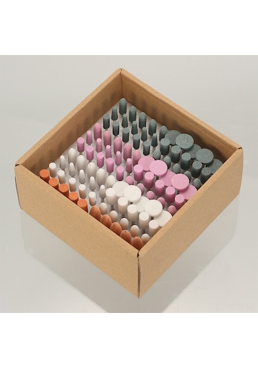 Skycity 100 Adet Diş Laboratuvarı Taşı Zımpara Ucu Seti - Hassas Oymak, Parlatma Ve Zımparalama İçin Dayanıklı Kuvars Kumu Materyal