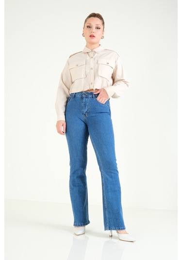 Giyim Dünyası Kadın Paraşüt Crop Mont Taş 001