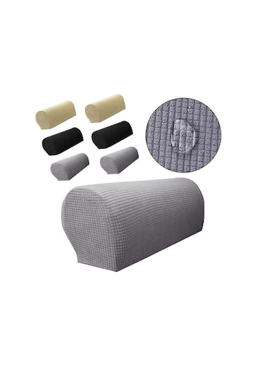 Reedark Kırmızı Renkli Yıkanabilir Elastik Koltuk Koltuk Sandalye Kol Koruyucu Örtüsü 1 Çift - Poliester Malzeme - Moda Stili Koyu Kırmızı