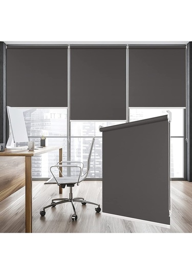 Venassa Antrasit Stor Zebra Güneşlik Perde