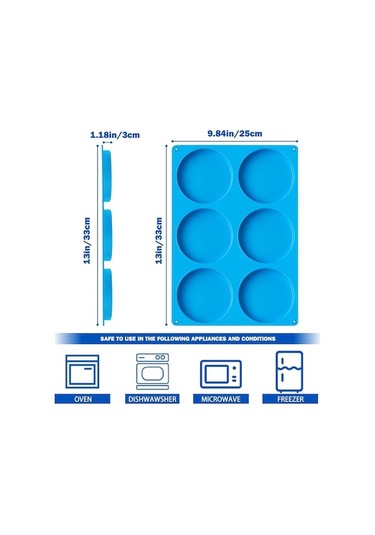Maoyaya Pişirme İçin 4 İnç Yuvarlak Silikon Kalıp, Yapışmaz Hamburger Çörek Ve Yumurta Tavası Kalıbı Diğer