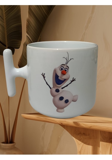 Kardanadam Çift Taraf Baskılı T Kupa Bardak Beyaz T