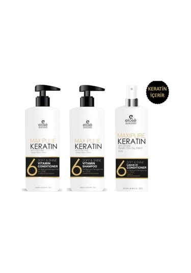Elose Keratin Seti - Şampuan 1 L + Krem 1 L + Süt 250 ML