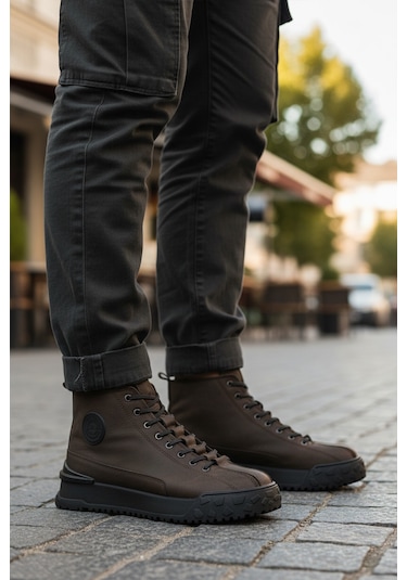 Antrasit Nubuk Hakiki Deri Kaymaz Erkek Bot 260014 M Antrasit Nubuk