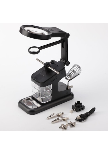 Dailytech 3X 4.5X 25X Büyüteç Yardımcı El Lehimleme Havya Standı