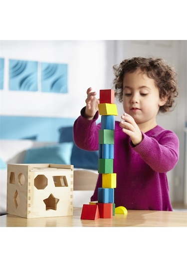 Melissa And Doug Ahşap Küp Şekil Bulmaca
