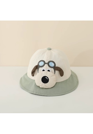 Yystore Bebek Şapkası Sevimli Balıkçı Şapkası Gff-80287 İlkbahar Ve Sonbahar Tarzı Yeşil