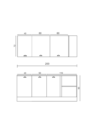 200 Cm Greena Whıte Köşe Modülü Beyaz