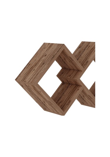 Galaxy Duvar Rafı Ahşap Siyah - Atlantik Çam Atlantik Çam