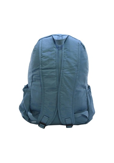 Klinkır Bayan Sırt Çantası Çok Cepli Yağmura Dayanıklı Hafif Kumaş Yeşil Renk Okul Çantası Mavi